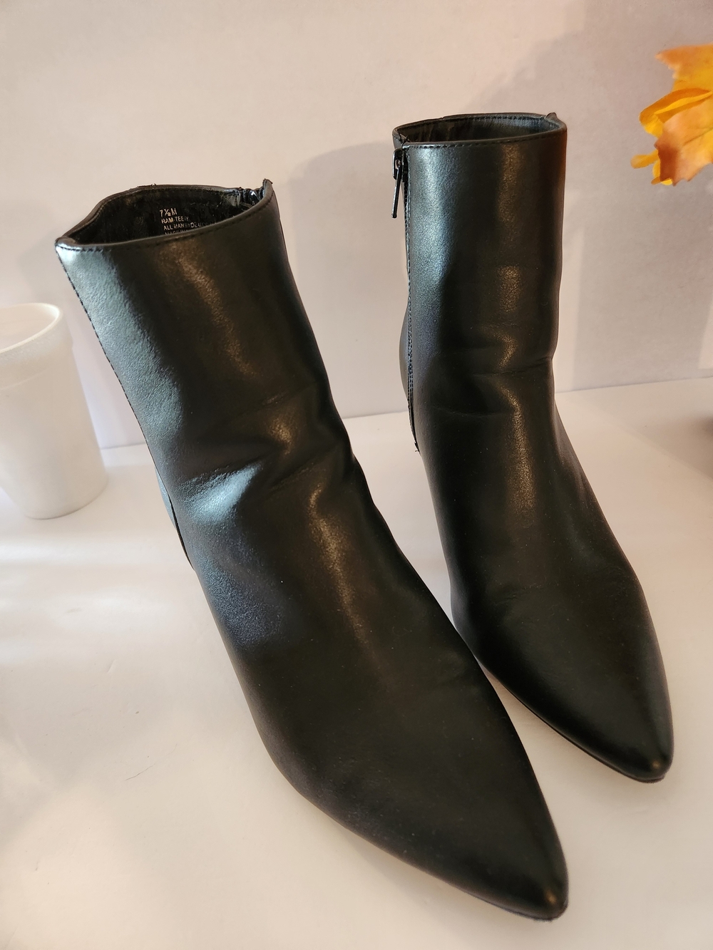 Rampage Black Pointed Toe Ankle Booties - Picture 2 of 7